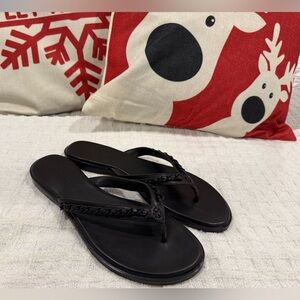 Tory Burch Braided Benton Flip Flop size 8, NWOT